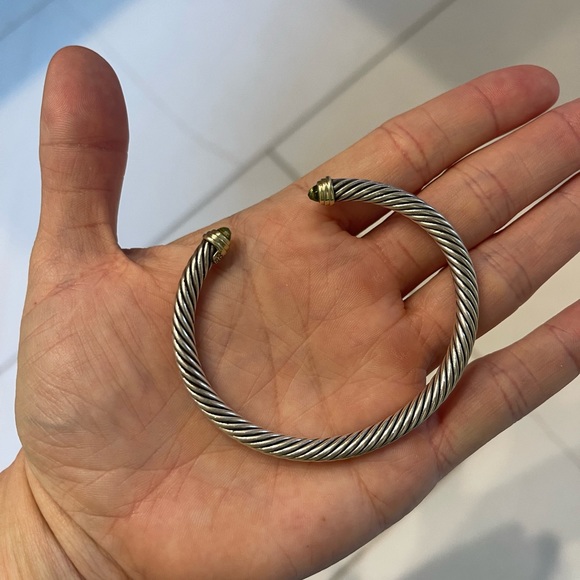 Cable Classics Bracelet in Sterling Silver with Peridot and 14K Yellow Gold - Picture 4 of 6